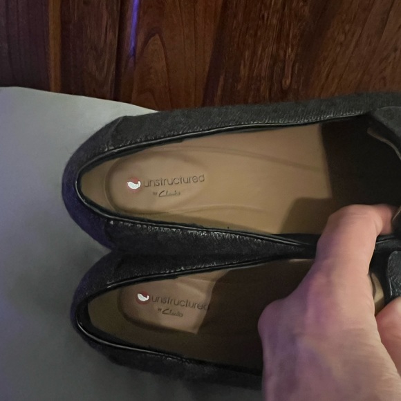 Clarks Unstructured Wool & Polyester Slip On Shoes, womens 9, new with tags/box - Picture 4 of 9